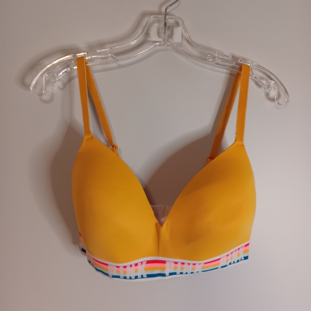 Pink By Victoria's Secret Wear Everywhere Wireless Lightly Lined Bra  Sz 36 D